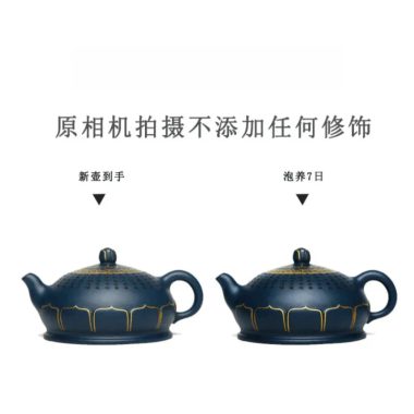 Full Handmade Yixing Zisha Teapot [Jixiang Jinlian] (Tian Qing Ni – 350ml)