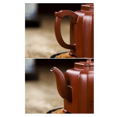 Full Handmade Yixing Zisha Teapot [Kong Rong Rang Li] (Di Cao Qing – 550ml)