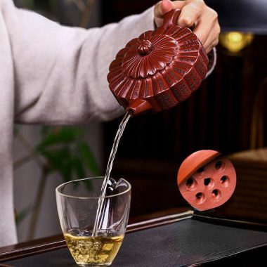 Full Handmade Yixing Zisha Teapot [Lanting Zhoupan] (Long Xue Sha – 320ml)