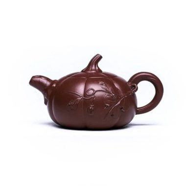 Full Handmade Yixing Zisha Teapot [Pumpkin] (Zi Ni – 380ml)