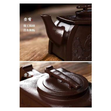 Full Handmade Yixing Zisha Teapot [Qin Zun] (Lao Zi Ni – 450ml)