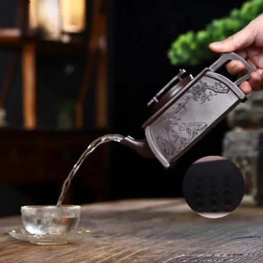 Full Handmade Yixing Zisha Teapot [Qin Zun] (Lao Zi Ni – 450ml)
