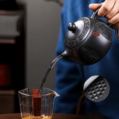 Full Handmade Yixing Zisha Teapot [Xiang Yun Xishi] (Shenjing Mo Lu Ni – 430ml)