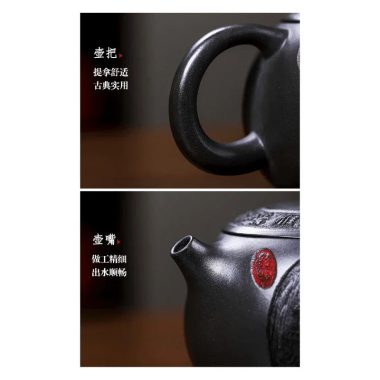 Full Handmade Yixing Zisha Teapot [Xiang Yun Xishi] (Shenjing Mo Lu Ni – 430ml)