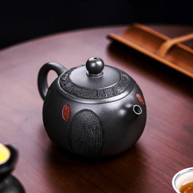 Full Handmade Yixing Zisha Teapot [Xiang Yun Xishi] (Shenjing Mo Lu Ni – 430ml)