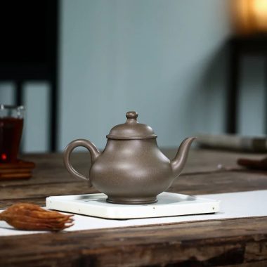 Yixing Zisha Teapot [Gao Pan Hu] (Xue Ke Qing – 300ml)