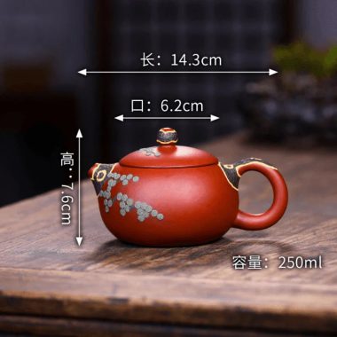 Yixing Zisha Teapot [Pine Needle Xishi] (Dahongpao – 260ml)