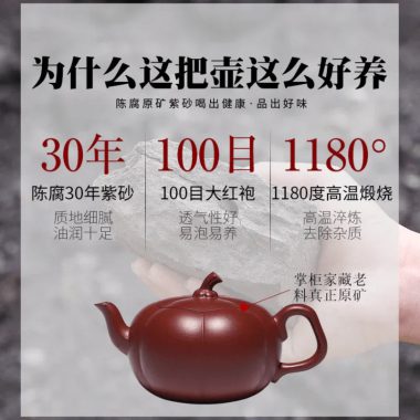 Yixing Zisha Teapot [Pumpkin Pot] (Dahongpao – 200ml)