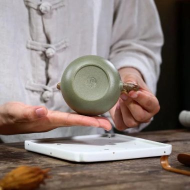 Yixing Zisha Teapot [Xishi Pot] (Douqing Sha/Jiao Ni – 190ml)